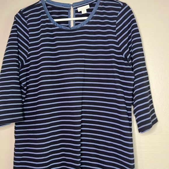 J. Jill striped long sleeve sweater pullover dress with pockets MP - Picture 4 of 8